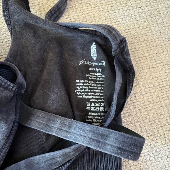 Free People Good Karma Runsie Washed Black XS/S - Picture 7 of 7